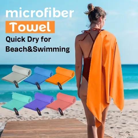 Toalla deportiva de microfibra con bolsa de viaje