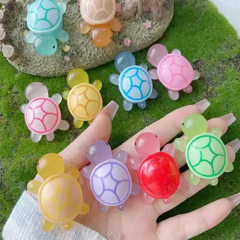 Set de adornos luminosos de tortugas en miniatura