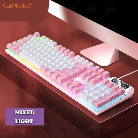 Teclado gamer mecánico retroiluminado 104 teclas