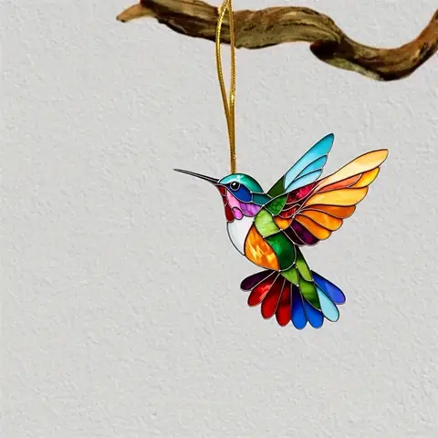 Atrapasoles colibrí de acrílico decorativo
