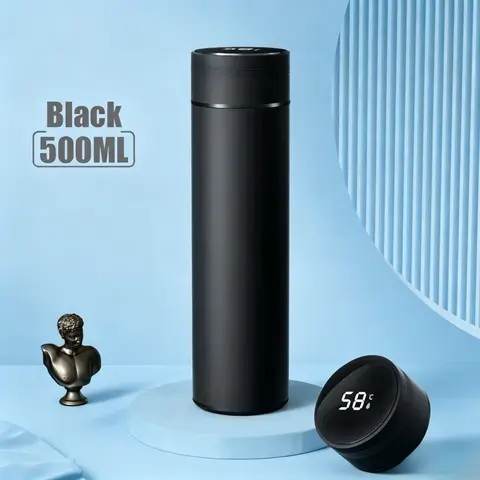 Vaso térmico al vacío 500 ml con pantalla de temperatura